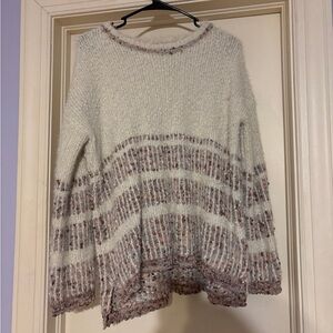 Cozy Cream and multi-color Women's Sweater